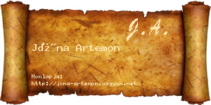 Jóna Artemon névjegykártya